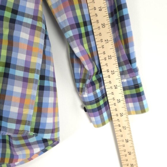 St. CROIX MADE IN ITALY 🇮🇹 Multicolor Plaid Long Sleeve Button Down Shirt XXL - Picture 7 of 10